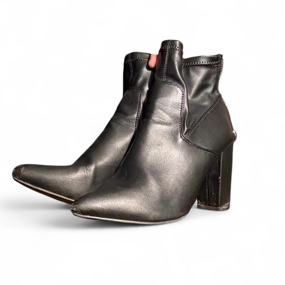 Black Leather Ankle Boots